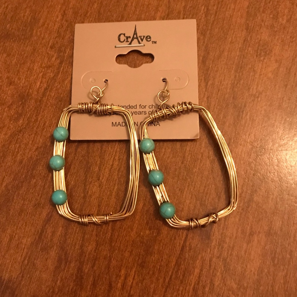 Copper beaded earrings